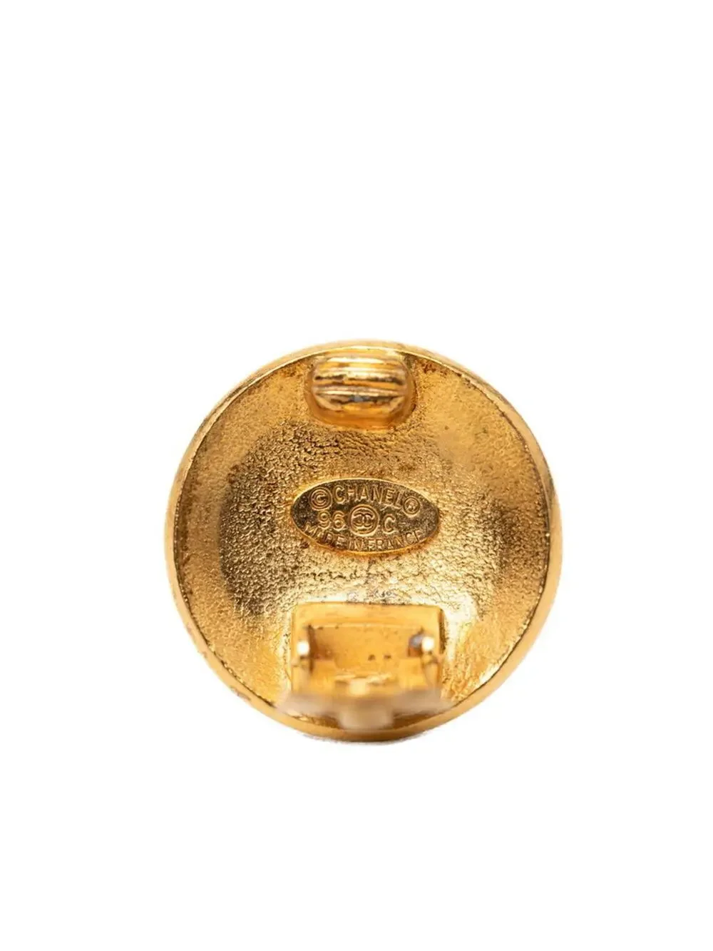 Chanel Cc Logo Round Clip-On Earrings #287781C74B